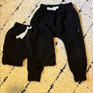 Little Bipsy Kids Black Jogger and Shorts Set
